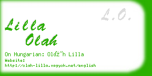 lilla olah business card